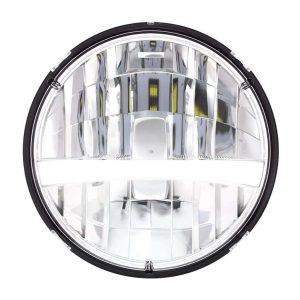 ULTRALIT - High Power LED 7 inch Headlight With Turn Signal & White Position Light Bar