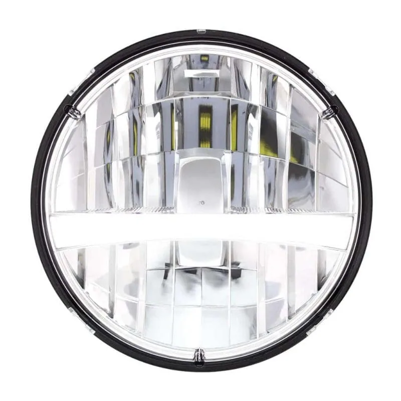 High power LED 7 inch headlight with white position light bar