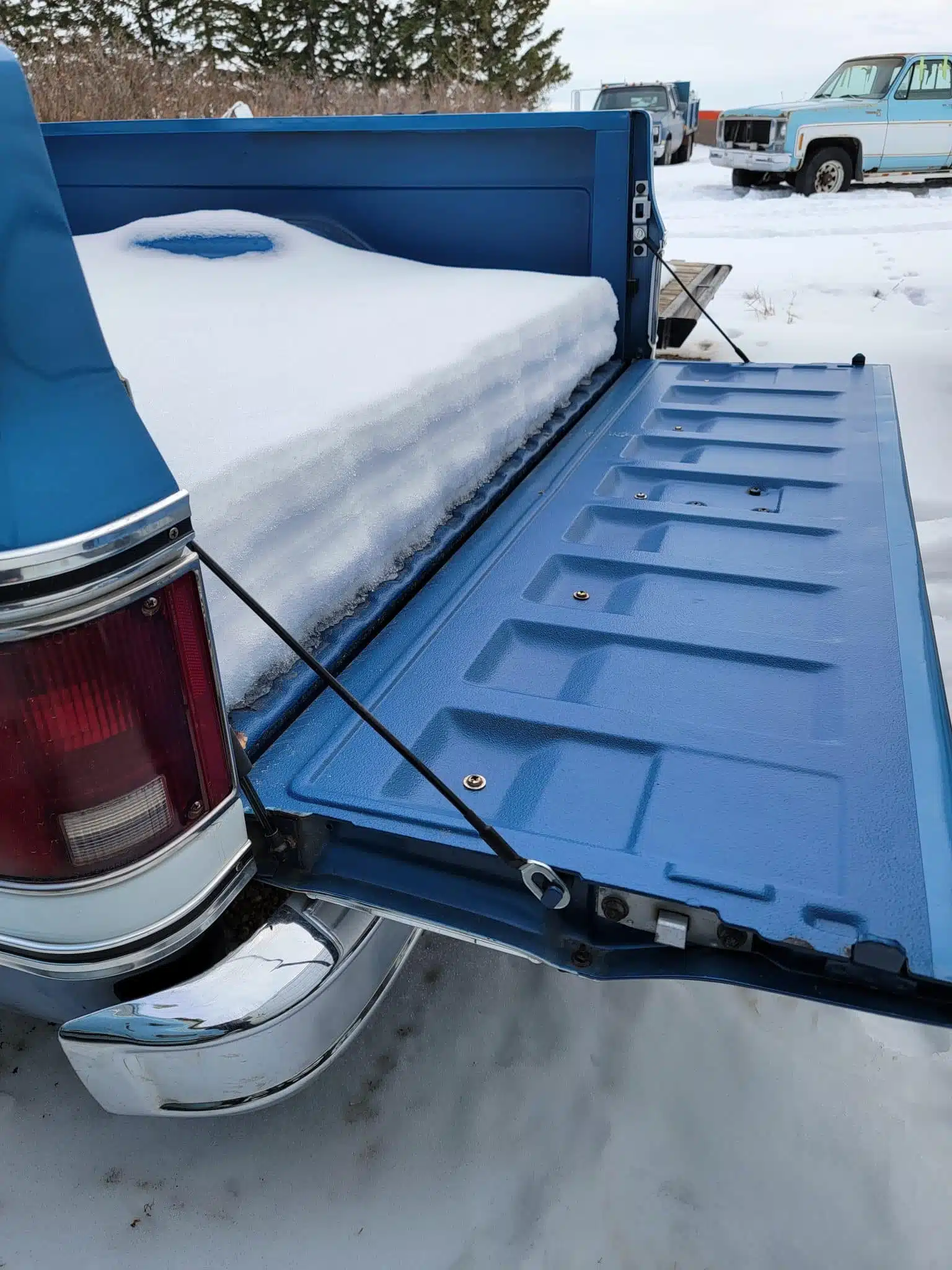 Tailgate cables for 73-87 GMC Chevy squarebody C10 truck, alternate angle
