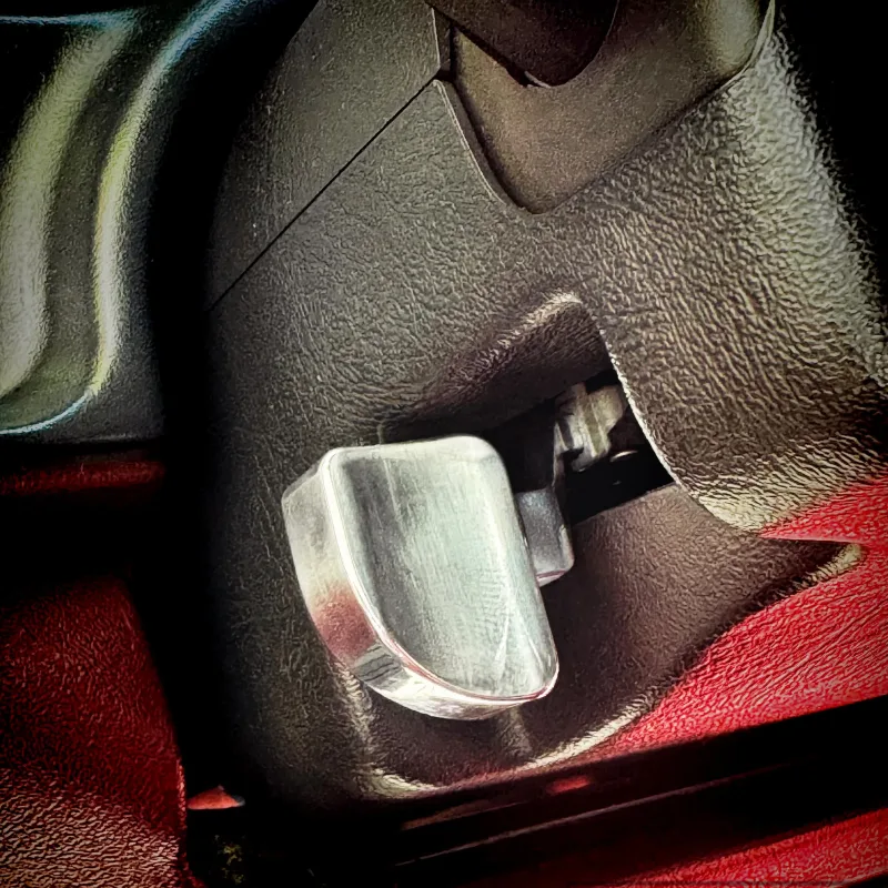 Billet column tilt lever shown installed in a 95-99 Chevy OBS truck