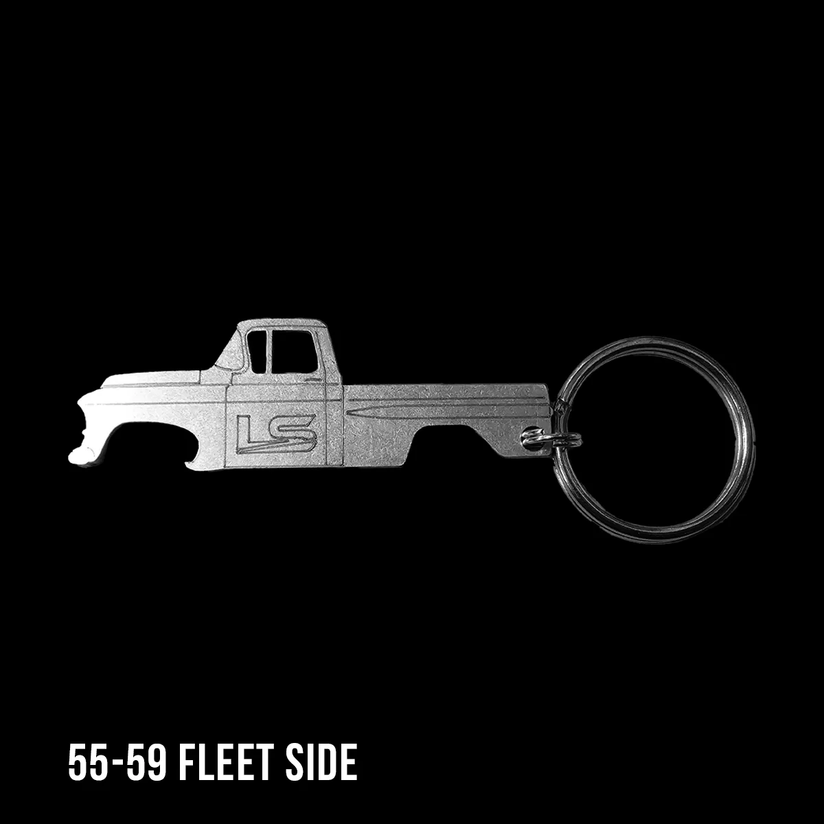 55-59 Chevy GMC fleetside truck keychain and bottle opener