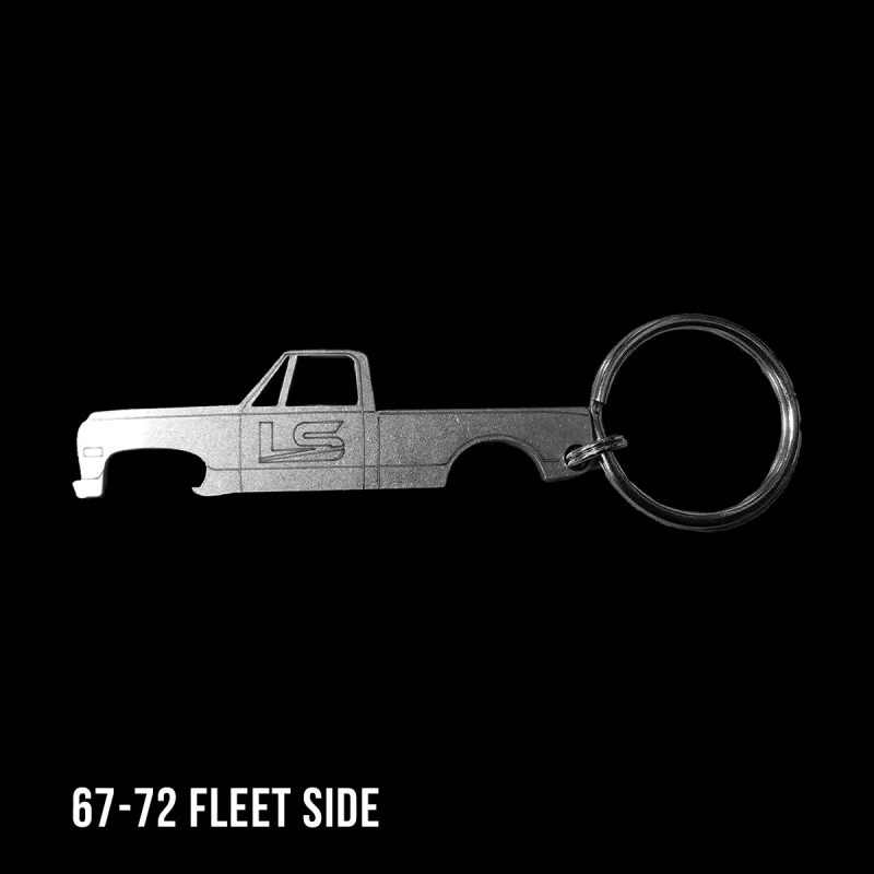 67-72 Chevy GMC fleetside truck keychain and bottle opener