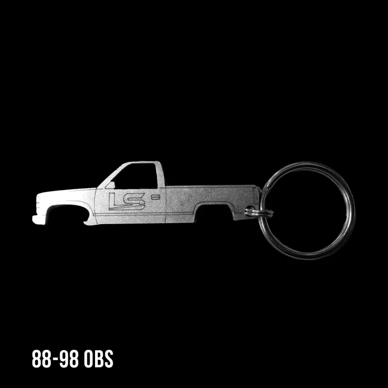 88-98 OBS Chevy GMC truck keychain and bottle opener