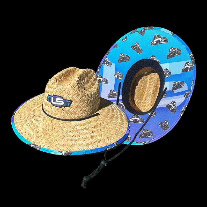 LS Fabrication sun hat shown from the outside and inside