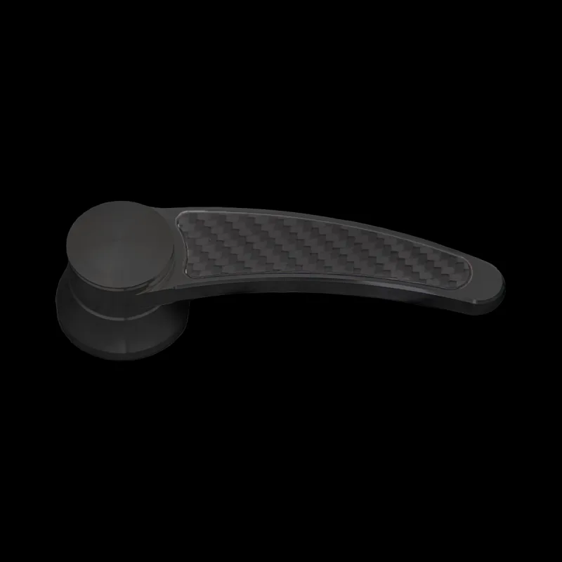 Black carbon fiber interior door handle, alternate angle