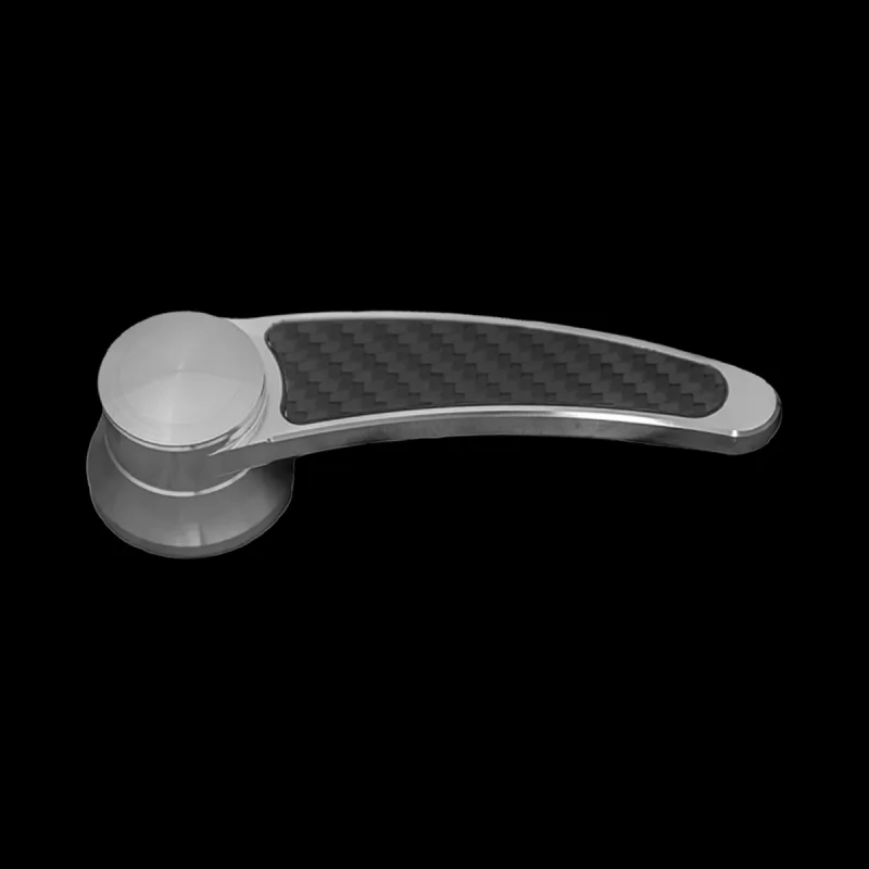 Carbon fiber interior door handle with polished billet base