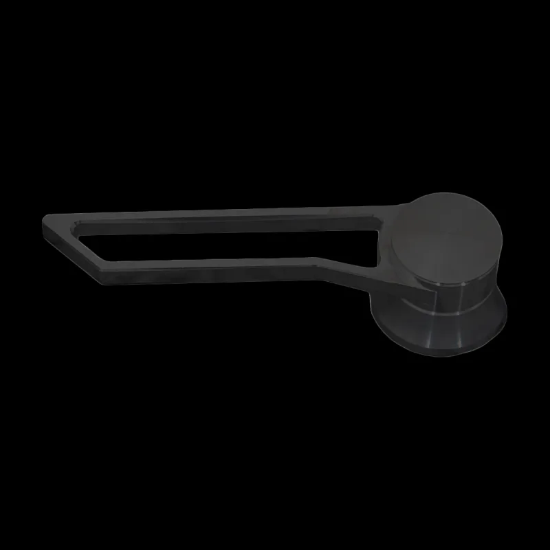Hollow rectangle black interior door handle, alternate angle
