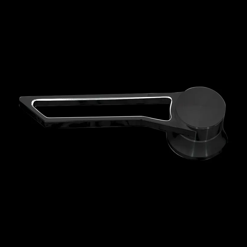 Hollow rectangle interior door handle in black finish for classic trucks