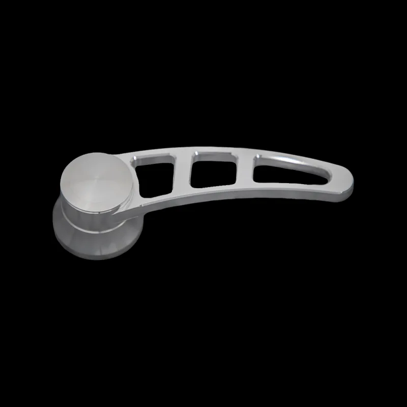 Three hole billet interior door handle in polished finish