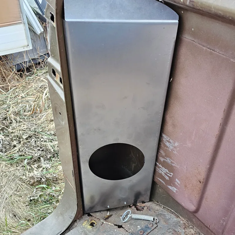 Speaker brackets shown installed in a 67-72 Chevy C10 truck cab