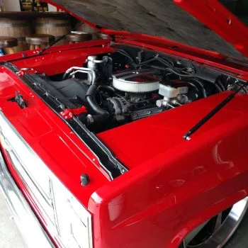 Hood Shock (Strut) Kit - 73-87 Chevy Squarebody Truck — installed