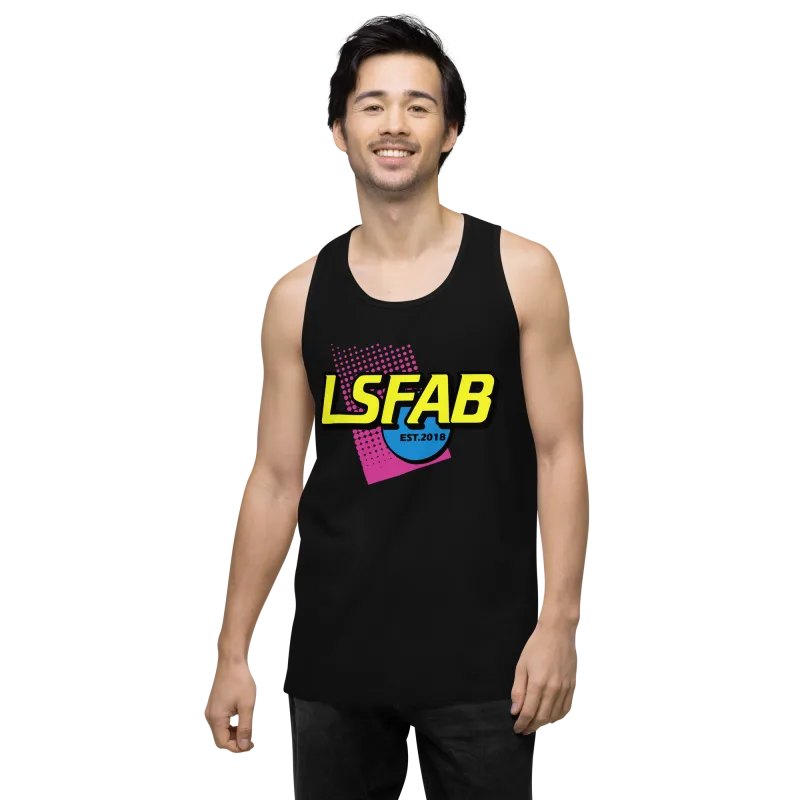 Black Nerf'd tank top, second front angle
