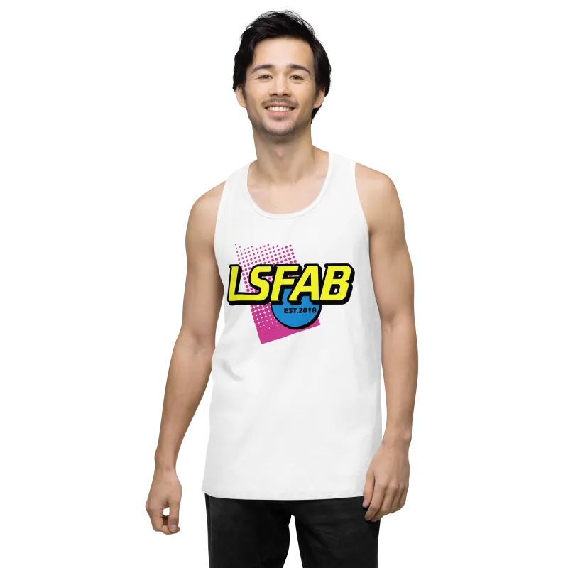 White Nerf'd tank top, second front angle