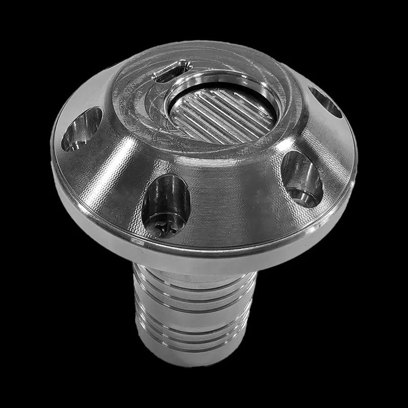 Easy fill billet aluminum fuel filler neck, alternate angle