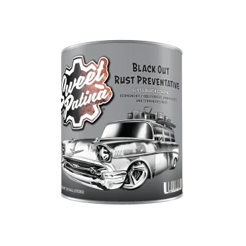BLACK OUT rust preventative coating for classic truck frames and panels