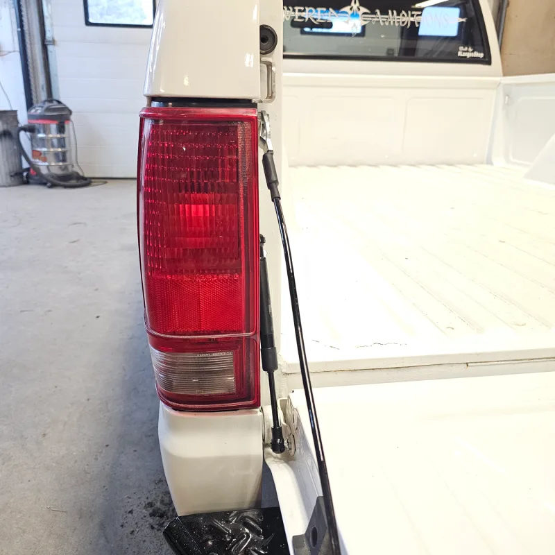 Tailgate saver shock for 82-93 Chevy GMC S10 truck, alternate angle