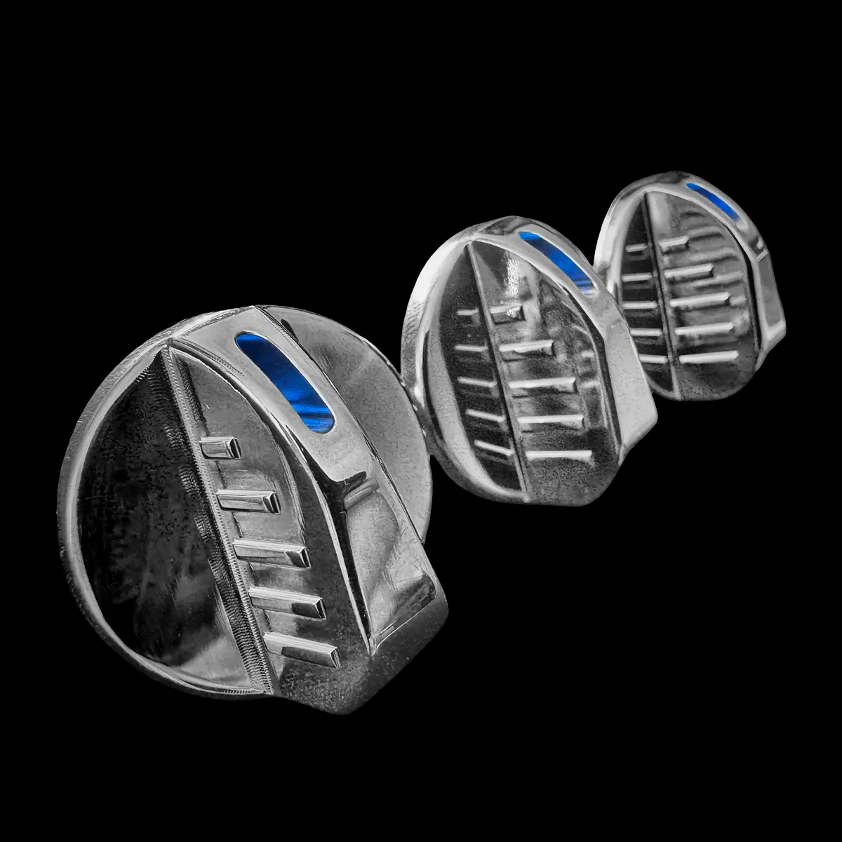 Blue anodized billet climate control knobs for 95-99 Chevy OBS truck