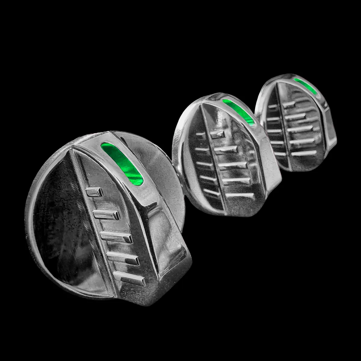 Green anodized billet climate control knobs for 95-99 Chevy OBS truck