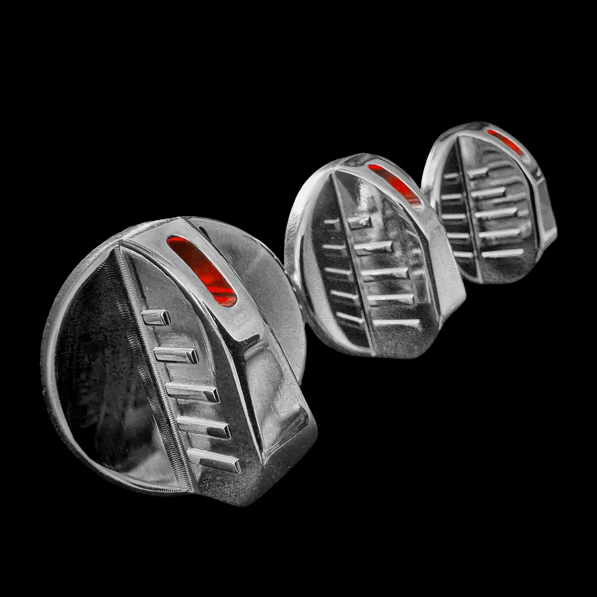 Red anodized billet climate control knobs for 95-99 Chevy OBS truck