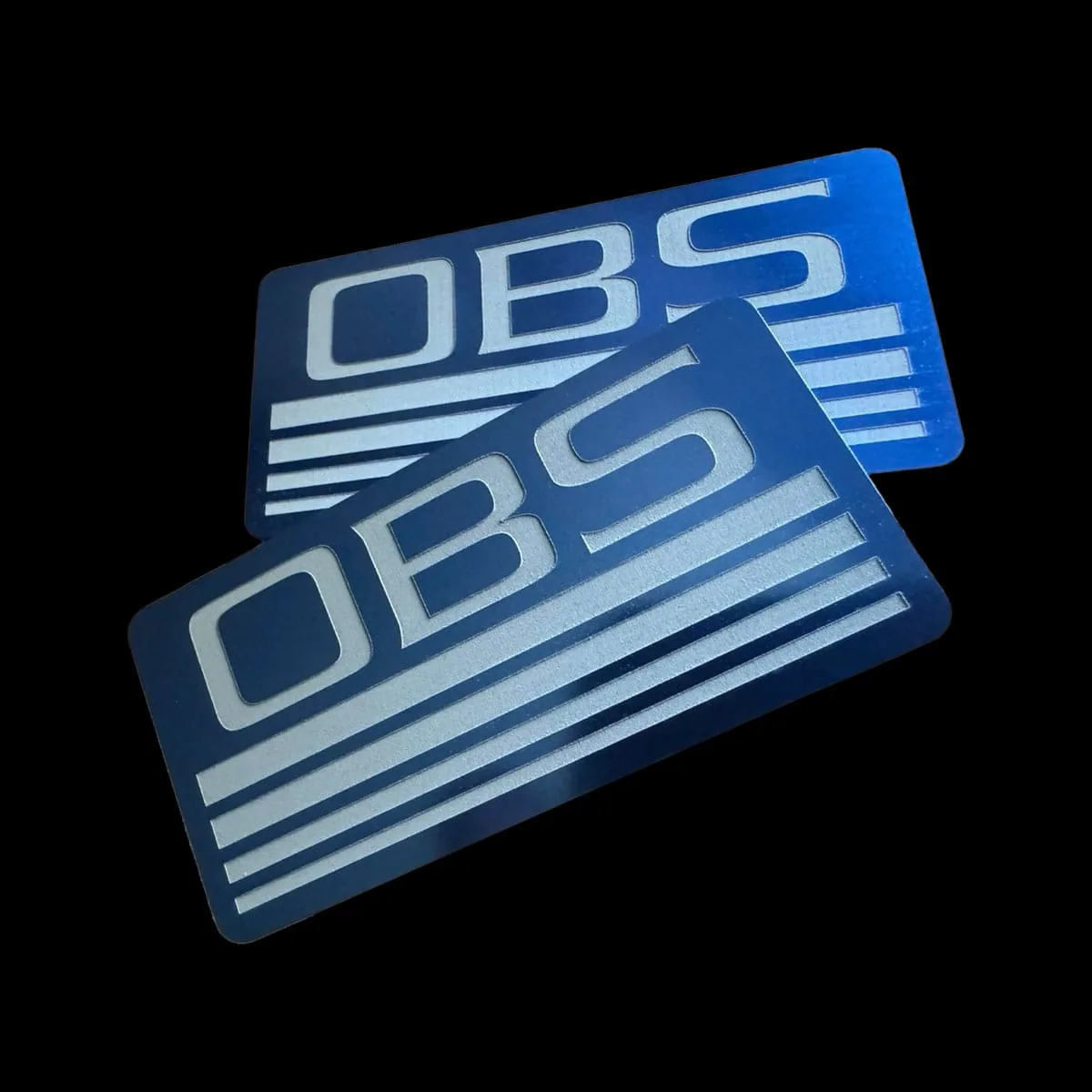 Blue anodized billet pillar emblem for 88-98 Chevy OBS truck