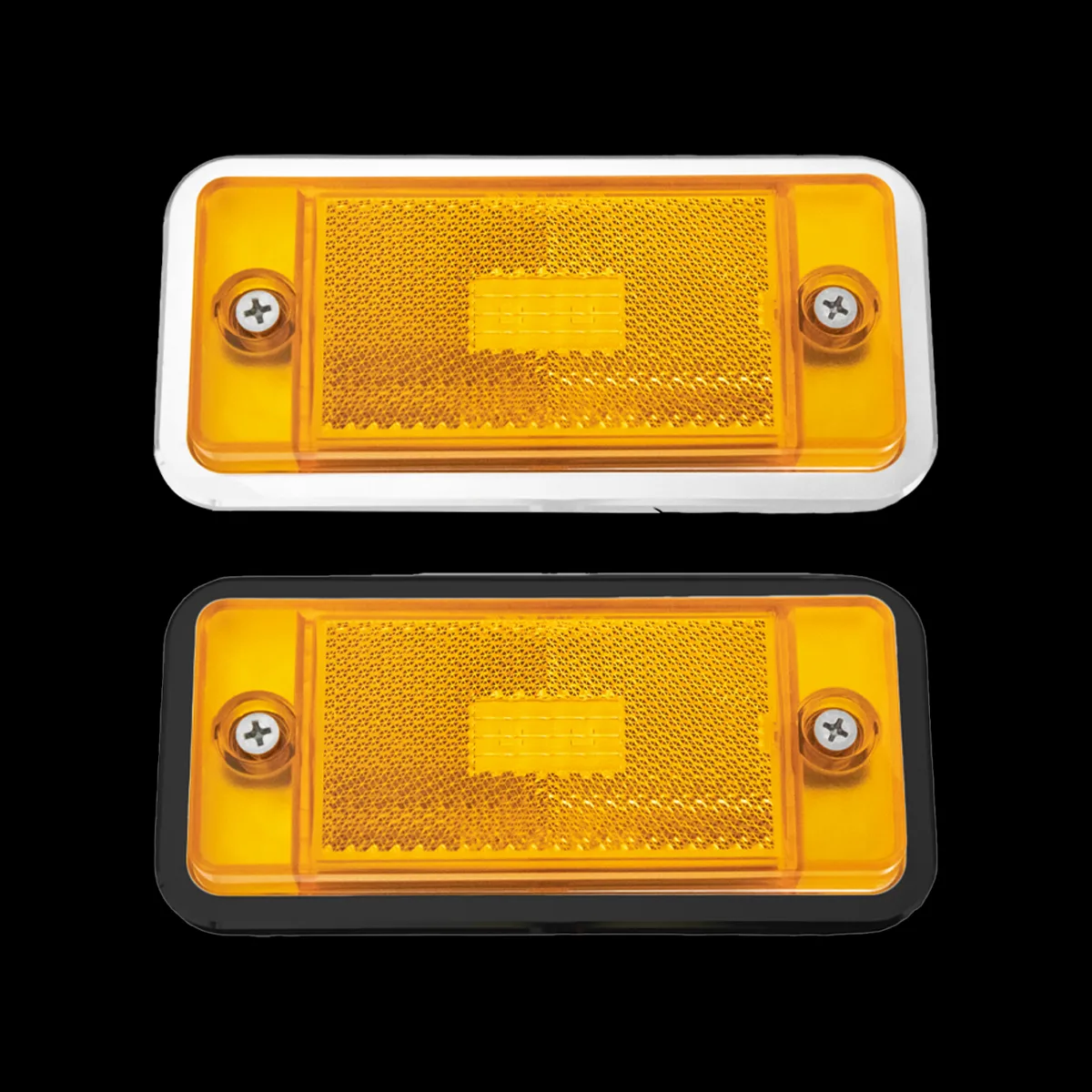 Black side marker light bezels for 66-77 Ford Bronco