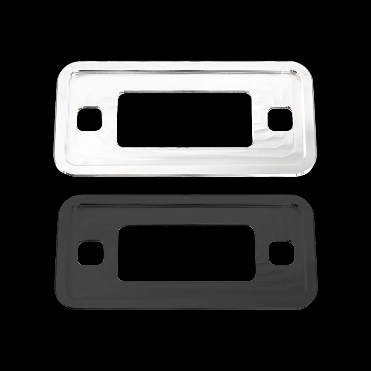 Side marker light bezels in silver and black for 66-77 Ford Bronco