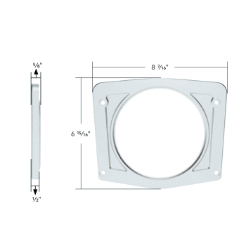 Instrument Gauge Bezel for 1966-1977 Ford Bronco measurements Instrument Gauge Bezel for 1966-1977 Ford Bronco measurements