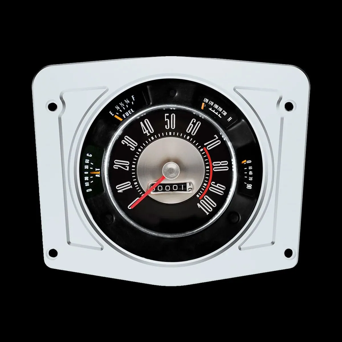 Billet aluminum instrument gauge bezel for 1966-1977 Ford Bronco