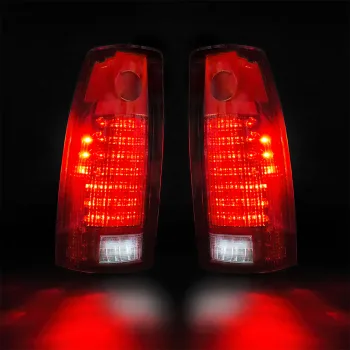 LED Tail Lights 1988-2000 GMC Chevy Truck 2 LED taillights that work with fuel filler OBS 1988-1998 gm truck