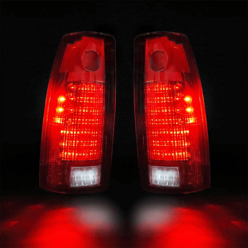 LED Tail Lights 1988-2000 GMC Chevy Truck 2 LED taillights that work with fuel filler OBS 1988-1998 gm truck