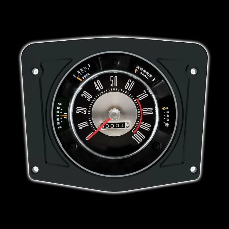 Black billet instrument gauge bezel for 1966-1977 Ford Bronco