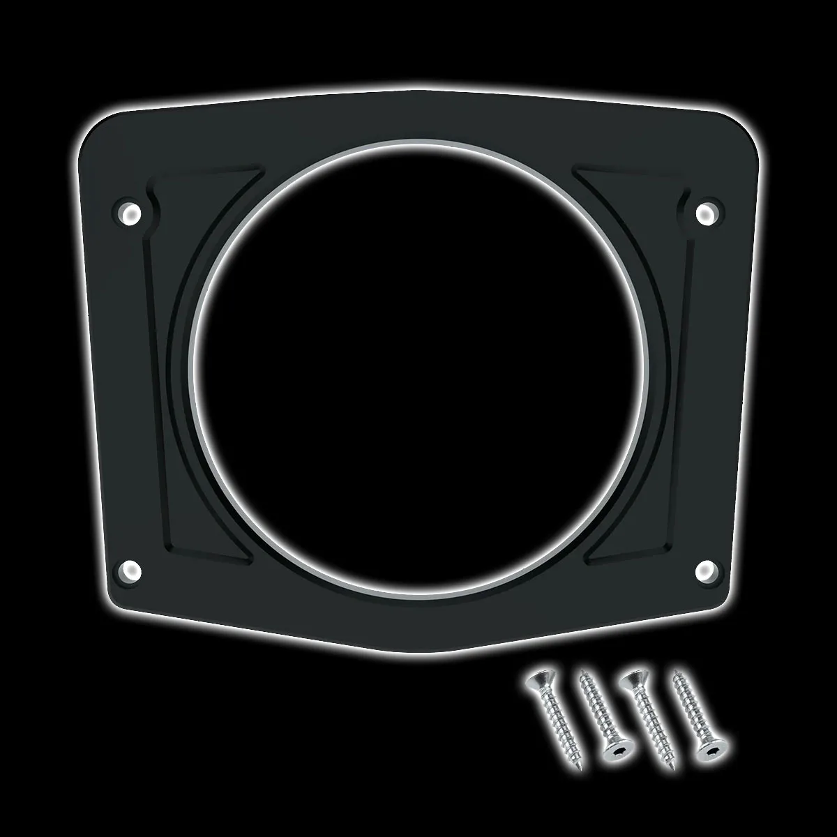 Blacked out billet gauge bezel for 1966-1977 Ford Bronco, detail