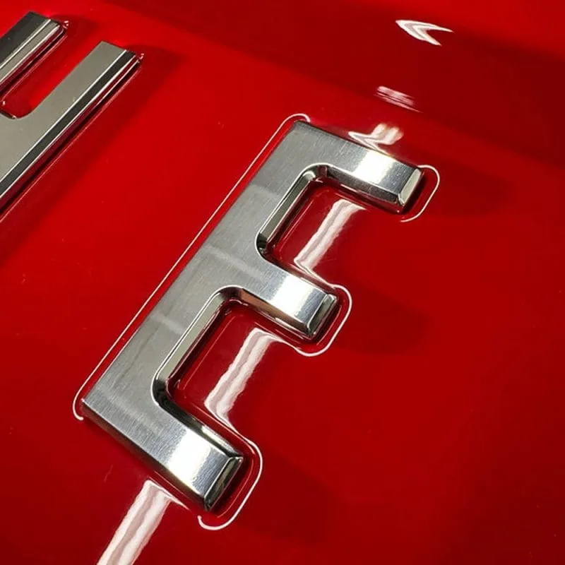 Billet tailgate letters shown on a 67-72 Chevy C10 tailgate