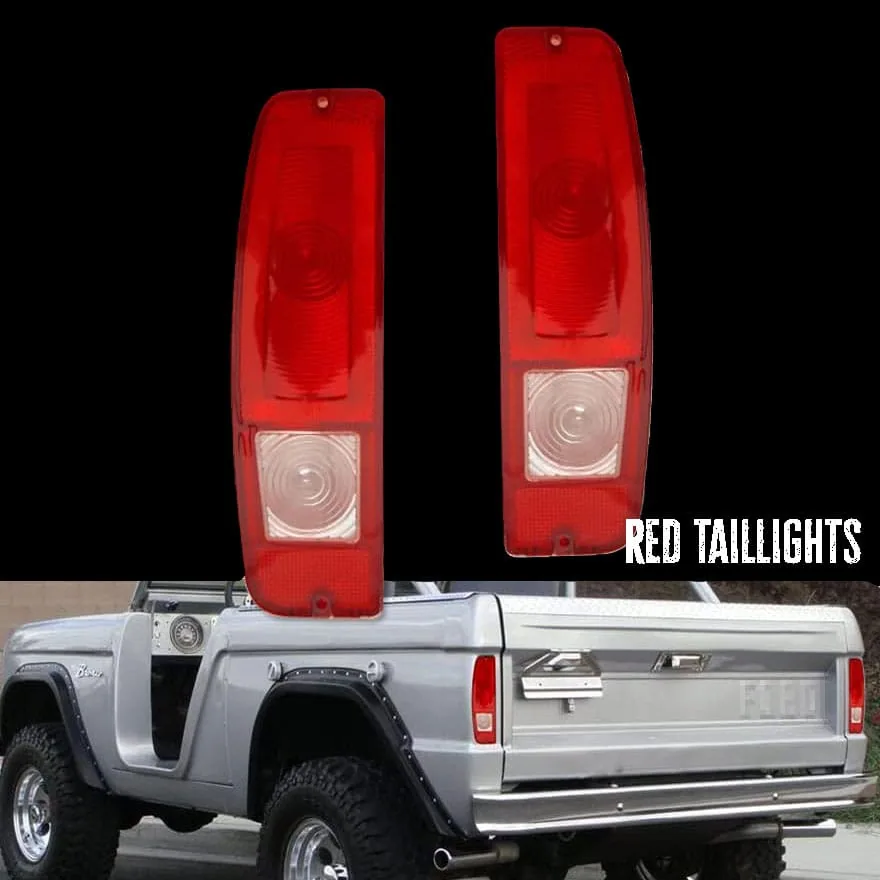 Hidden fuel filler taillight with red lens for 1967-1972 Ford truck