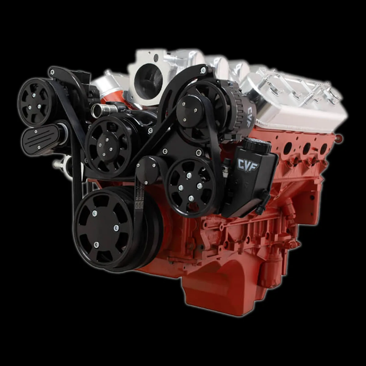 Wraptor LS swap serpentine system in black finish