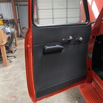 Photo 2026-07-18, 6 11 33 PM Finished upholstered interior in a 1947-1955 Chevy GMC truck cab
