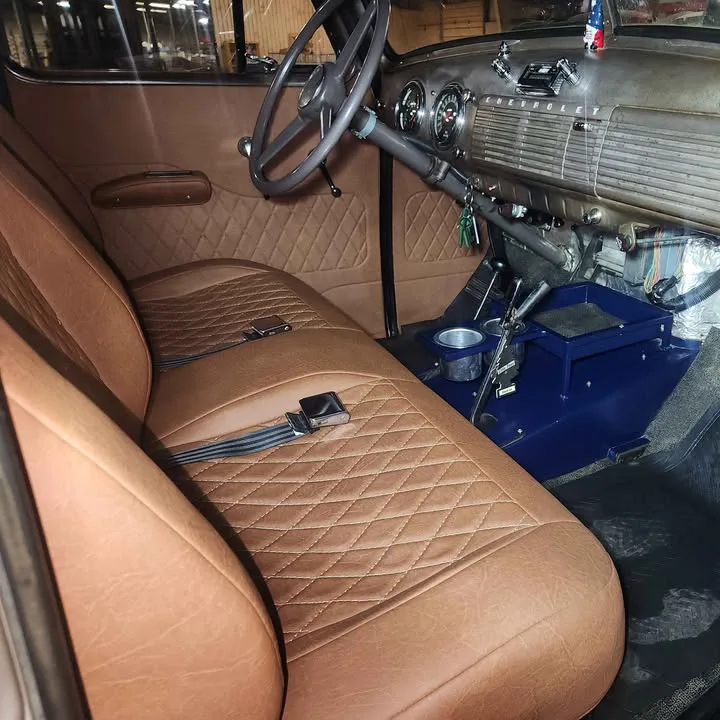 Vinyl interior kit installed in a 3100 GM truck, headliner and visors