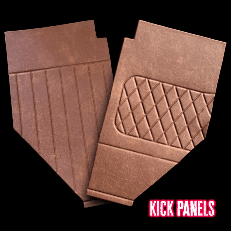 Upholstered kick panels from the 1947-1955 Chevy GMC truck interior kit