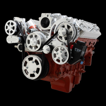 Wraptor mid mount serpentine system for LS swap GMC and Chevy trucks