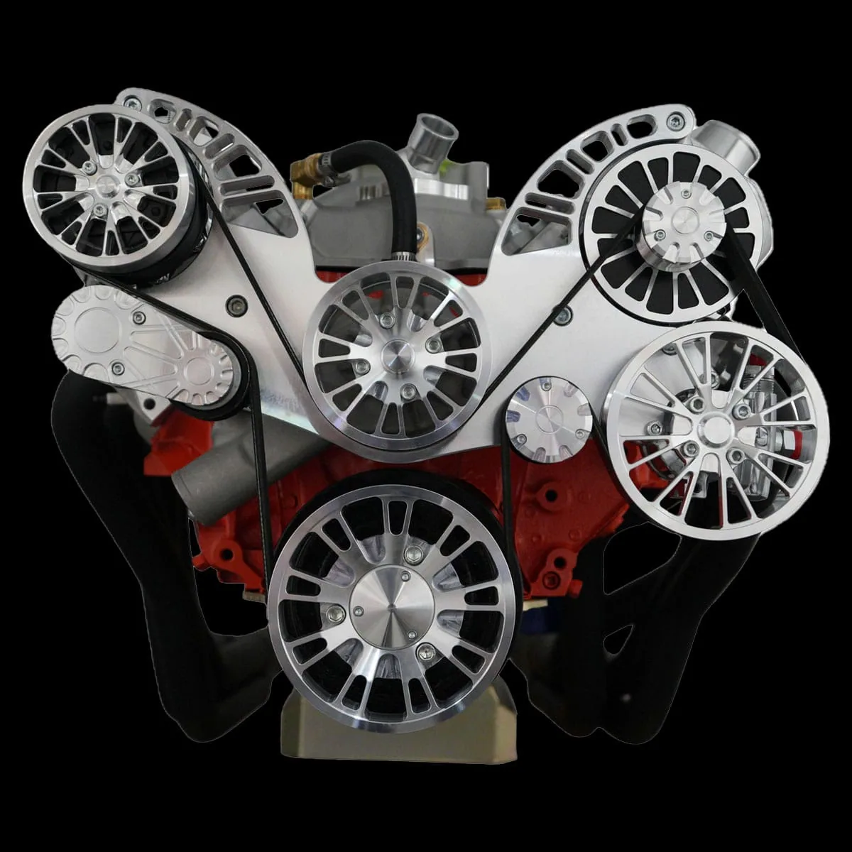 Billet aluminum Reaper serpentine kit for big block truck engines