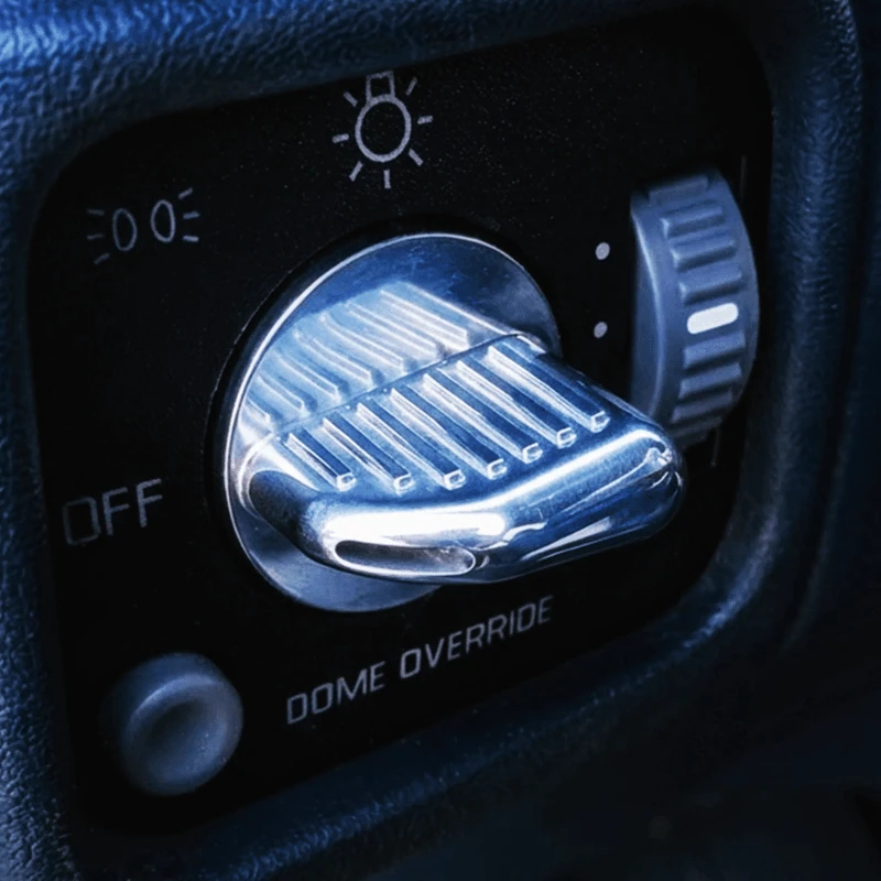 Daylight driving control knob shown installed in a 95-99 Chevy OBS truck