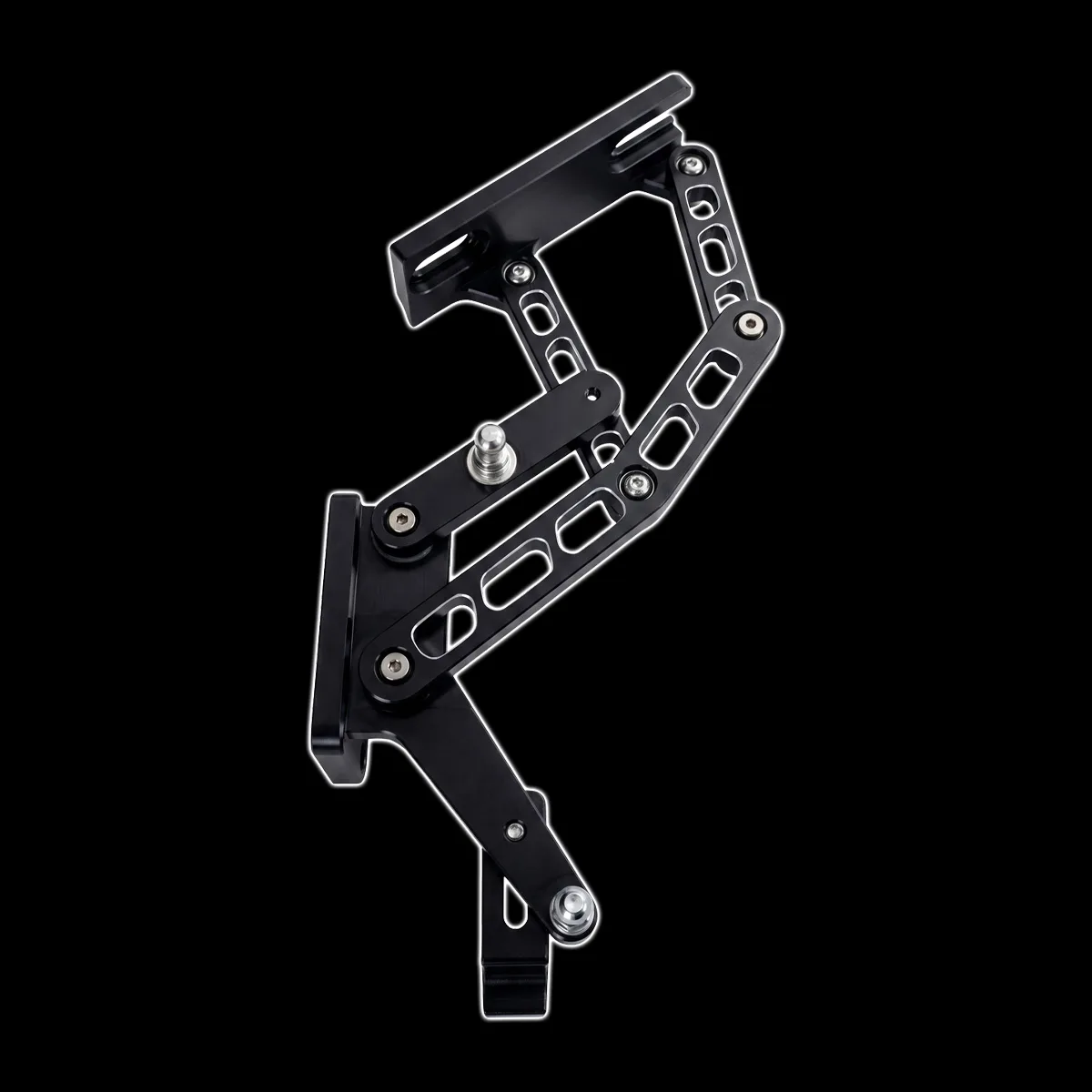 Billet hood hinges in black diamond finish for 65-66 Ford truck