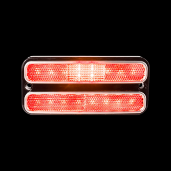 18 LED side marker light with stainless steel trim and clear lens on red C10