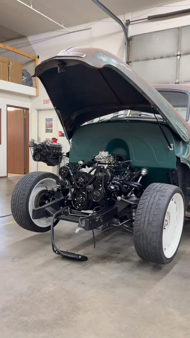 You ever have one of those “couple hour projects” that somehow turns into an all-day adventure? 😂That was us getting Kalinda’s new 383 Blueprint stroker fired up. We had flames shooting out of the carb, a bad ground turning the throttle cable into a smoke machine, and enough troubleshooting to make us question our life choices for a minute 🤦‍♂️🔥But after some perseverance, a few laughs, and only minor fire hazards… we finally got her roaring to life. 🤘This thing is gonna be fun#fireup #383stroker #funtimes #lsfab