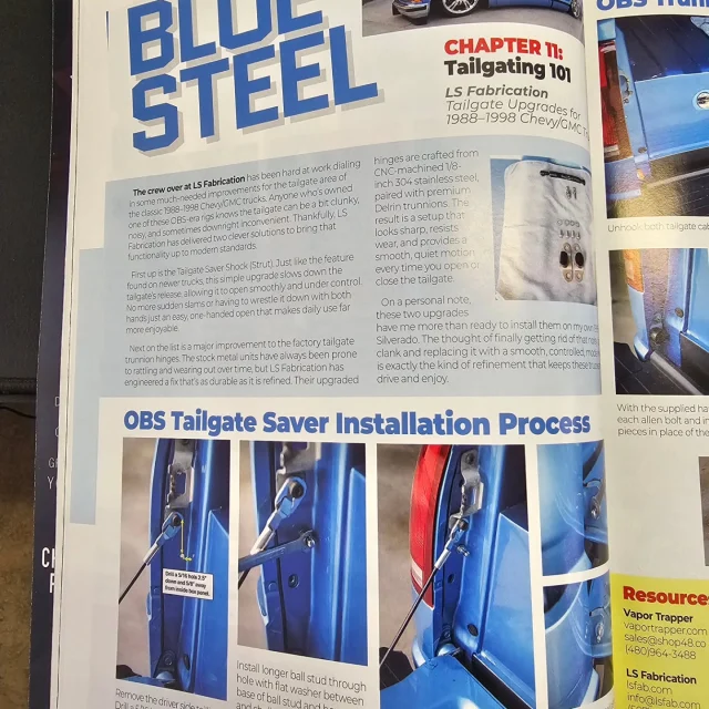 June issue of @cktruckmag writing a great article on OBS Tailgate treatment! Cop yourself a subscription. #OBS #classictruck #Gatesaver